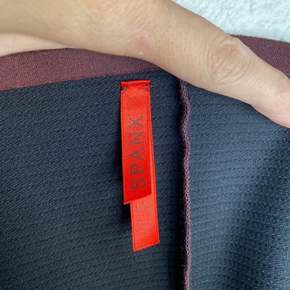 SPANX Burgundy Fashion Essential Leggings Large - Picture 6 of 7